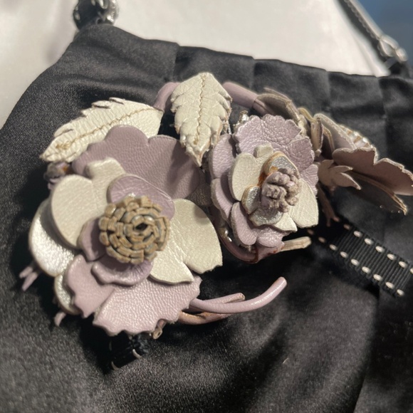 Prada Silk & Leather Bag 12"X5" - Picture 2 of 8